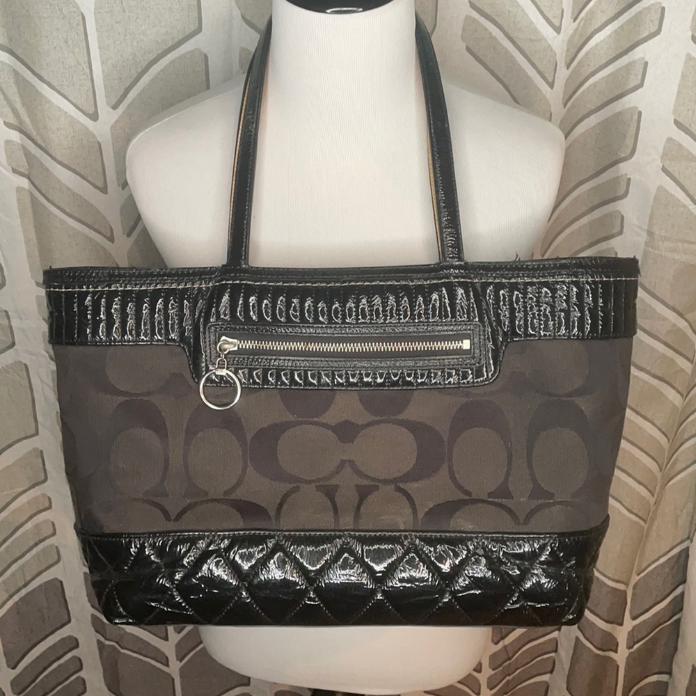 Coach Poppy Black Tote